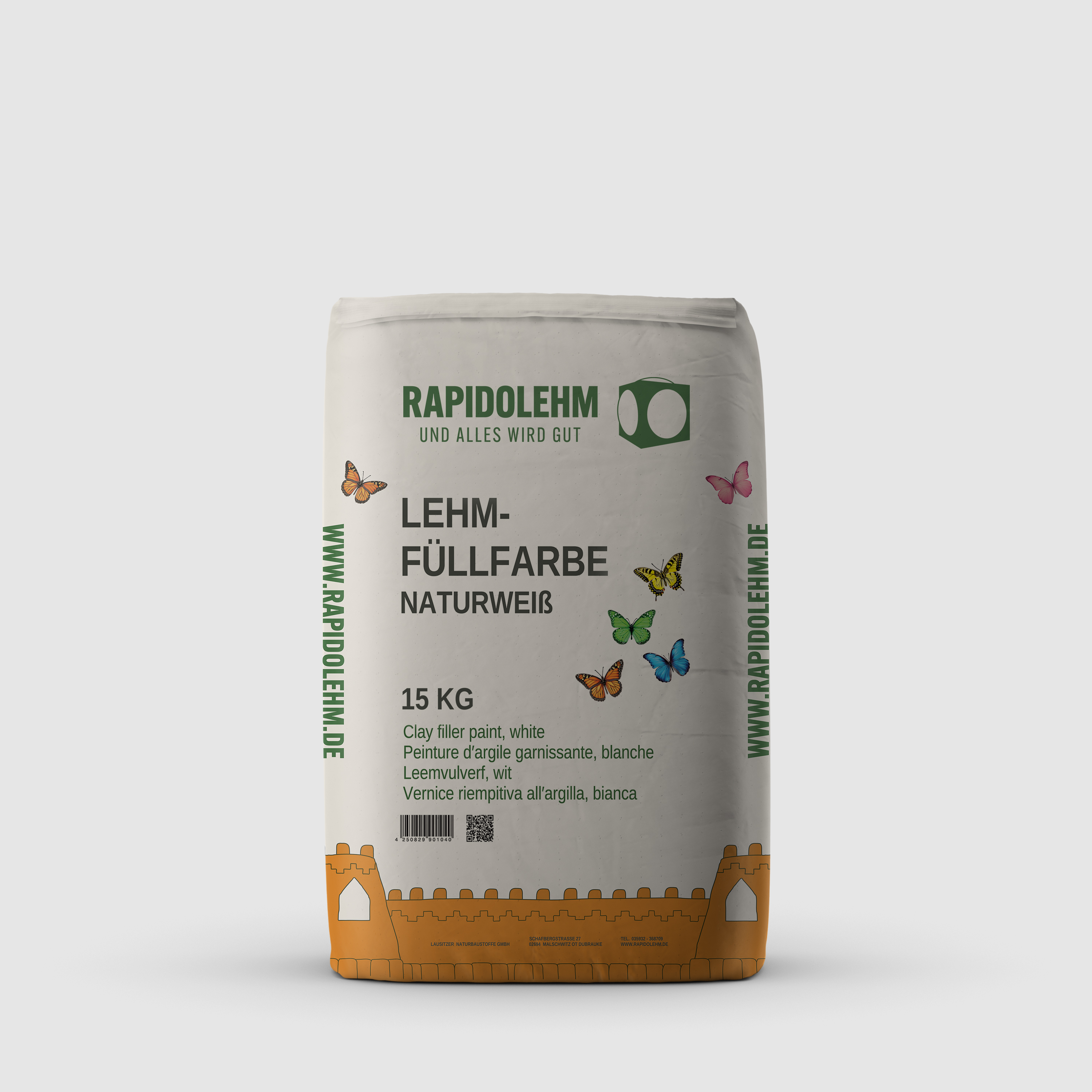 Rapido Lehmfüllfarbe naturweiß 15 kg Sack